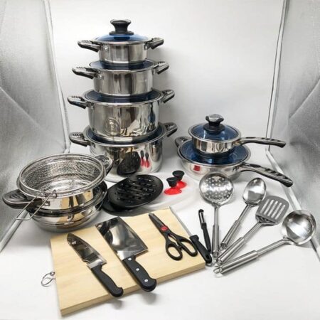 Durable 30Pcs Stainless Steel Cookware Set​