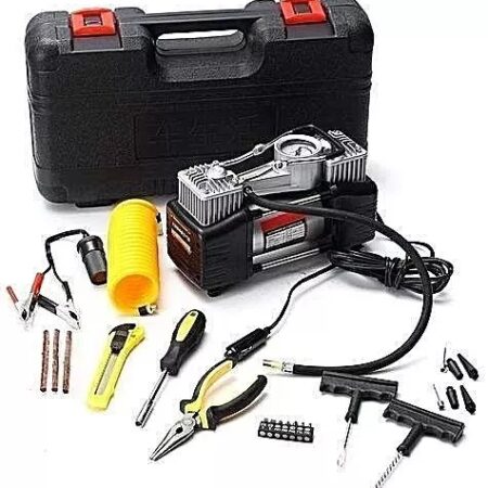 Dera Double Cylinder Portable 12V Tire Inflator Air Compressor