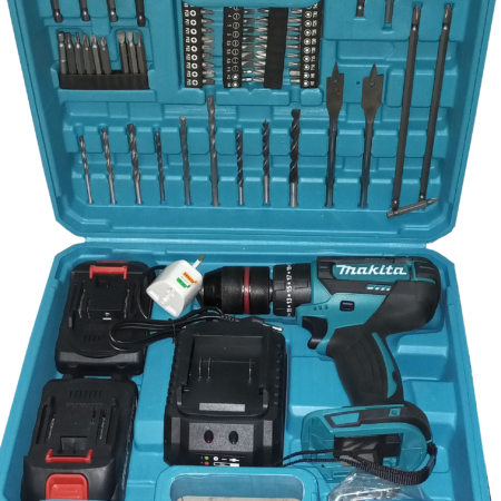 Makita Cordless Drill With Bits 88v with Drill and H ammer functions