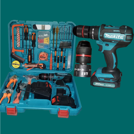 Makita  Hammer Drill with Accessories 36Voltage Powerfull Cordless